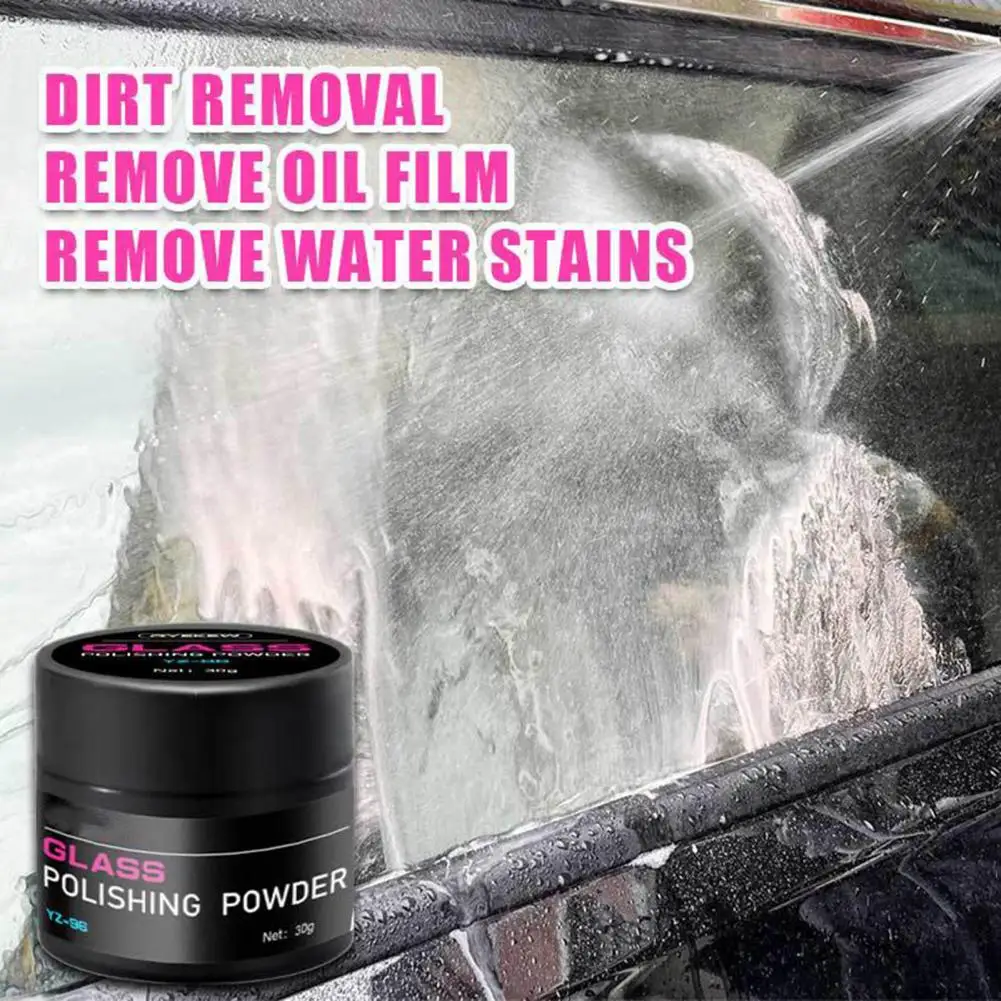 Car Glass Polishing Powder Wide Application Car Window Cleaner Automotive Windshield Glass Oil Film Cleaner Deep Scratch Remover