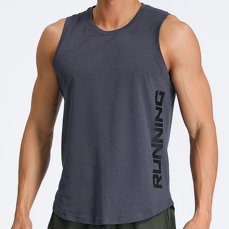 Spring Summer Training Fitness Solid Color Men's Vest Quick Drying Breathable High-quality Top Multiple Colors to Choose From