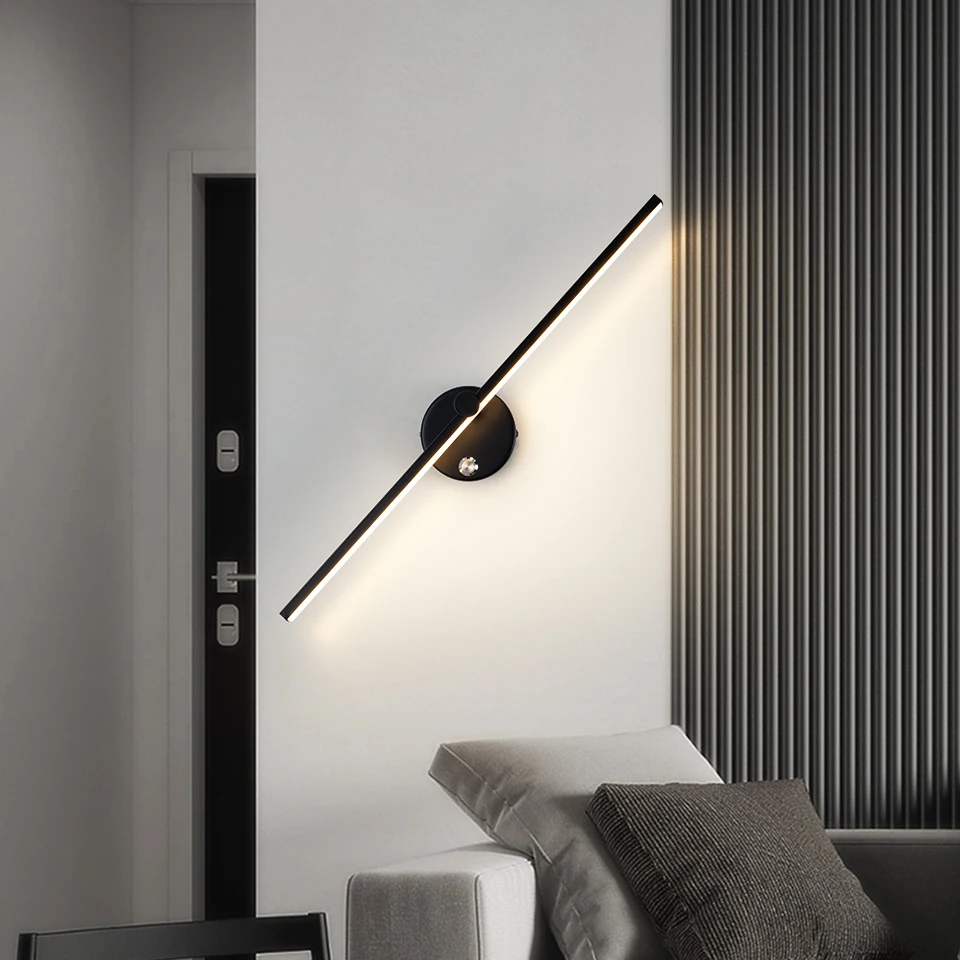 Applique Murale LED Rotative à 330 °, Angle de Lumière Réglable, Éclairage d\'Nik, Idéal pour une Chambre à Coucher ou un Miroir, 110/220V CA