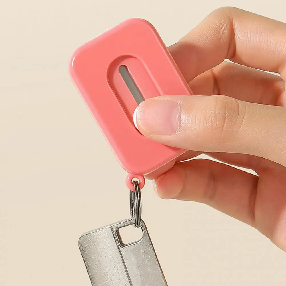 Refrigerator Magnet Knife Colorful Mini Utility Knife Automatic Retractable Box Cutter Keychain Mini Safety for Package for Home