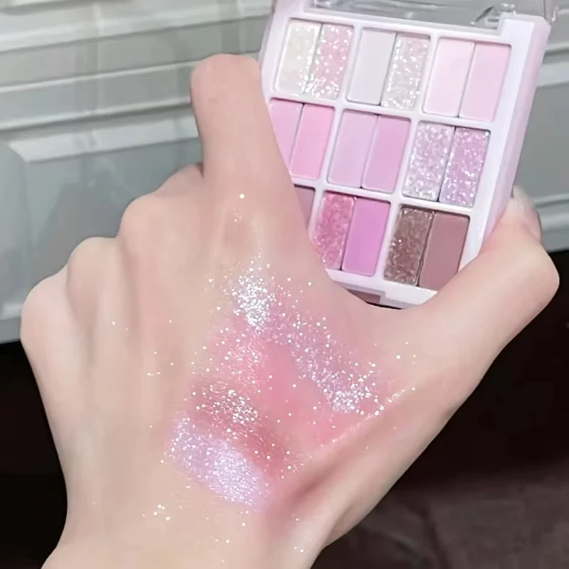 18 Colors Blocking Eyeshadow Palette Korean Makeup Summer Ice Cream Color Eyeshadow Pink Purple Makeup Palette Cosmetics