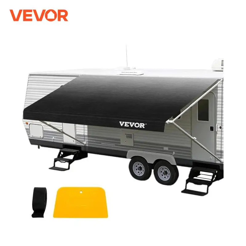 VEVOR Car Shelter Shade 16-21Ft RV Awning Camping Side Car Roof Top Tent Waterproof UV Portable Rain Canopy for Camper Trailer