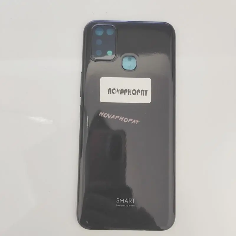 For Infinix Smart 5 X657 X657B Battery Door Cover Rear Case Back Housing Side Power Volume Botton Bezel Camera Glass Lens