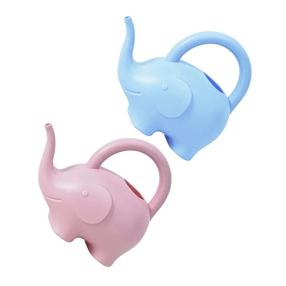 2Pcs Elephant Shaped Cartoon Watering Cans Ergonomic Handle Small Indoor Outdoor Garden Succulent Plants Watering Kettles