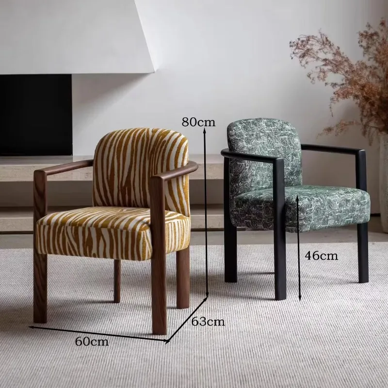 كرسي أريكة فرنسي حديث من الخشب الصلب صديق للبيئة ومتين، كرسي صالة مقهى B & Bs فندق واستقبال #6