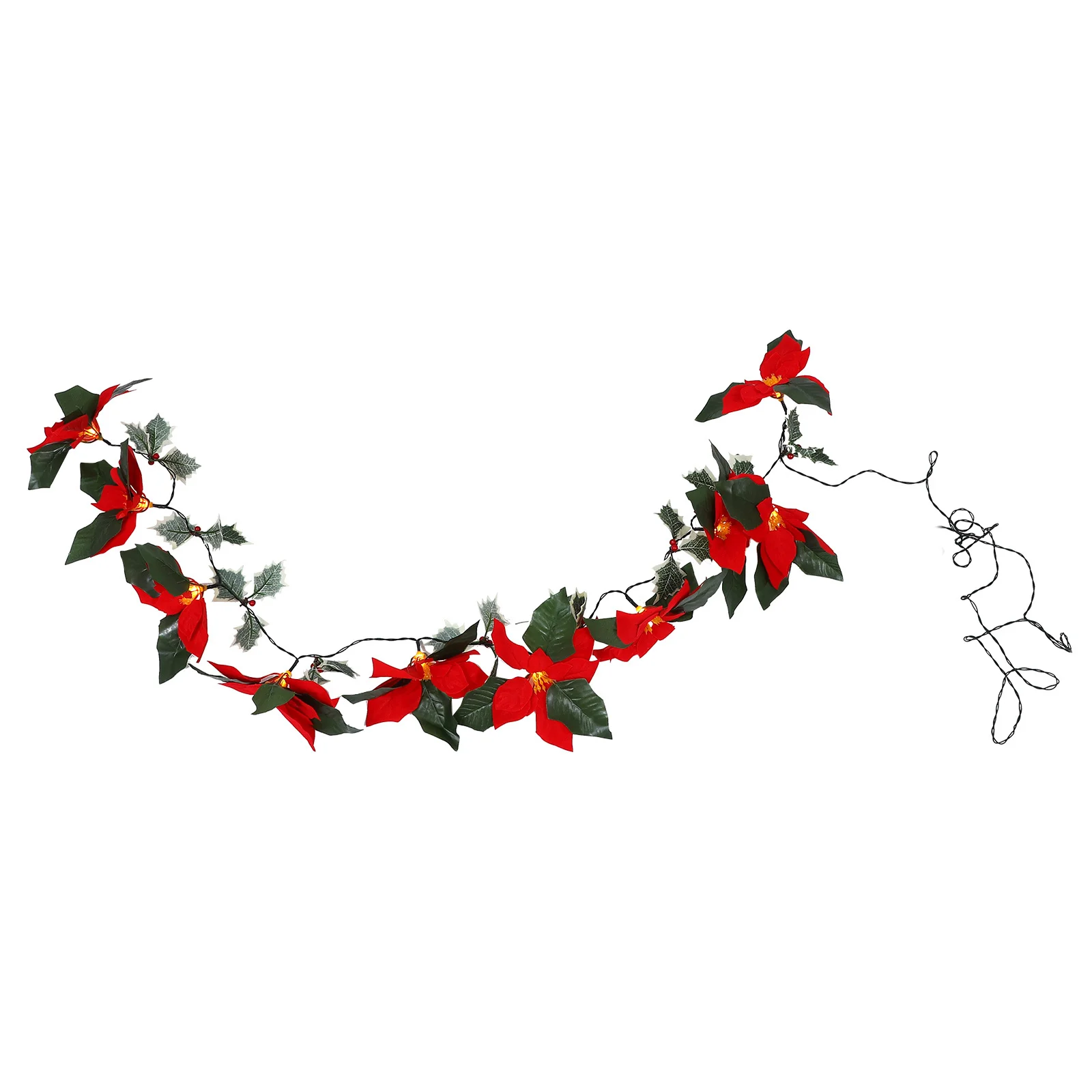 

Christmas Decor Solar Holiday Lights Flower Outdoor Festival Lamp Adornment Decorative PVC