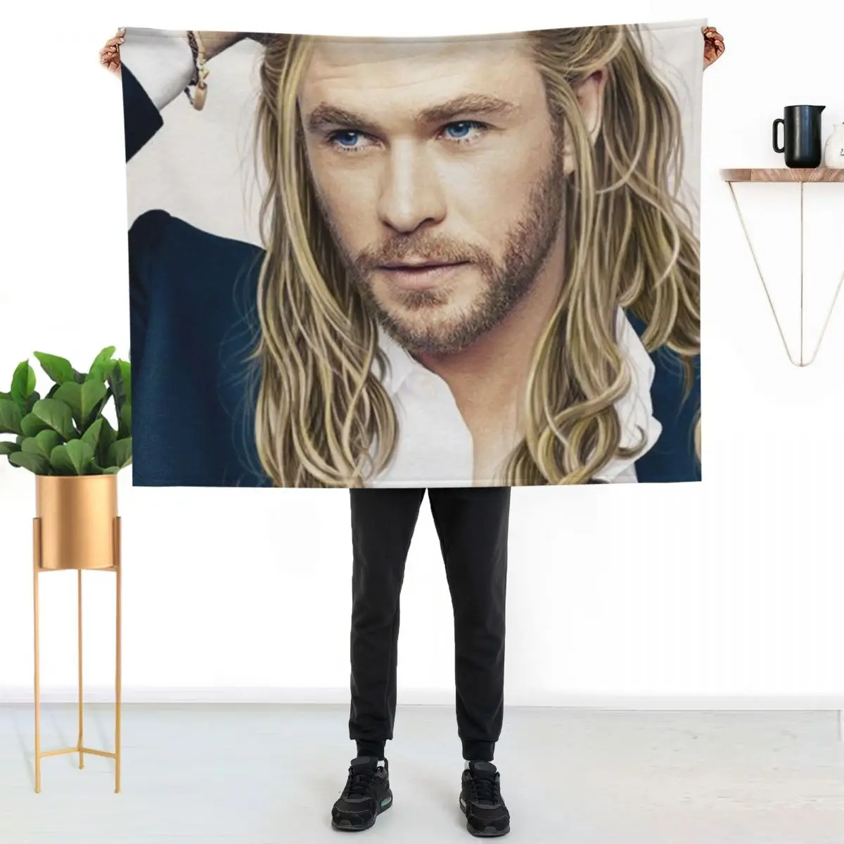 

Chris Hemsworth Throw Blanket Decorative Soft Throw Blanket for Couch Sofa