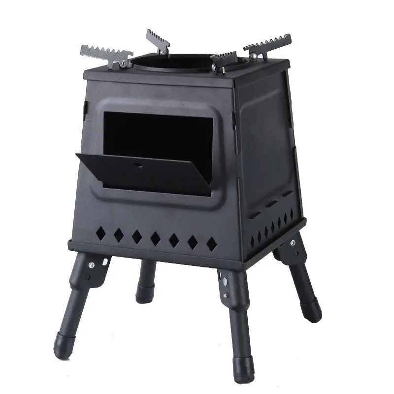

Wood stove BBQ picnic folding Portable outdoor camping Card type disassembly
