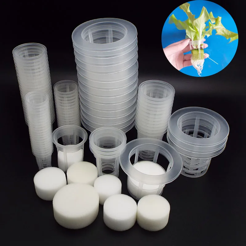 

20pcs Hydroponic Planter Vegetable Nursery Basket Net mesh Pots Sponge Soiless Cloning Collar Garden Cultivation Planting cup D3