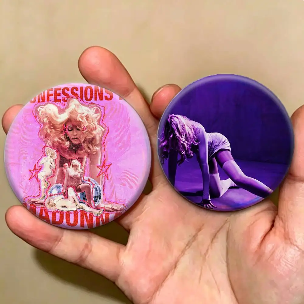 Disco Style M-Madonna Confessions II  Badges Creative Tinplate Button PinsBrooch Badge Clothes Backpack