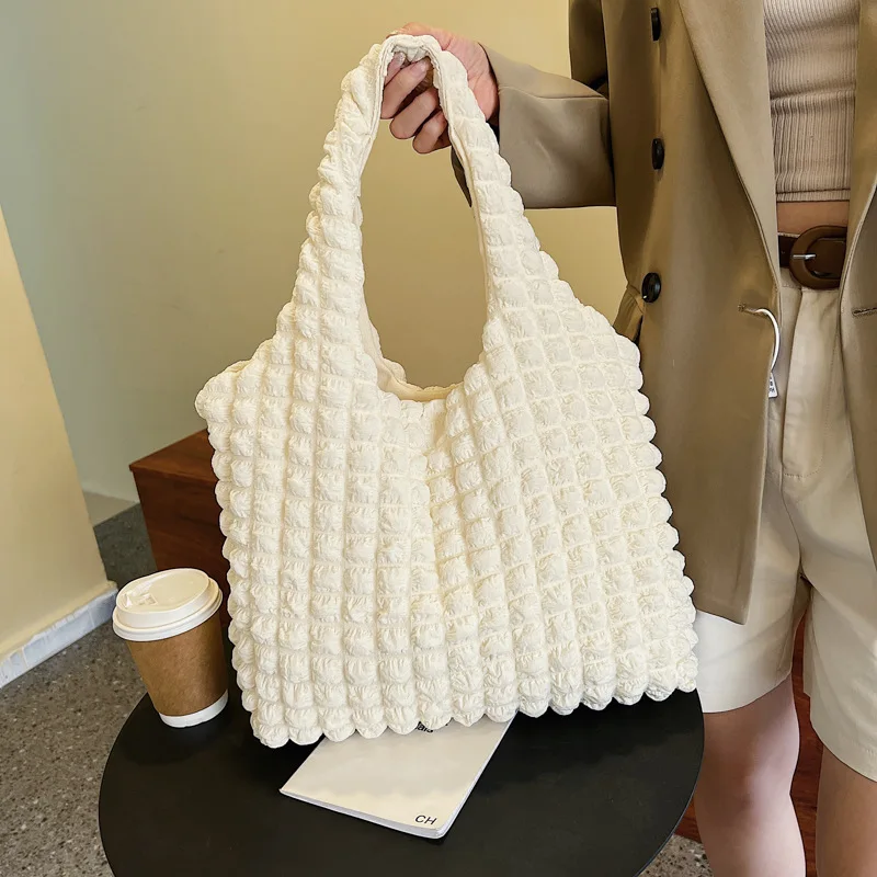 Damenmode geste ppte Umhängetasche Raum Baumwolle große Kapazität Handtasche und Geldbörse für weibliche Reise Einkaufstasche Hobos Taschen – Detail 16