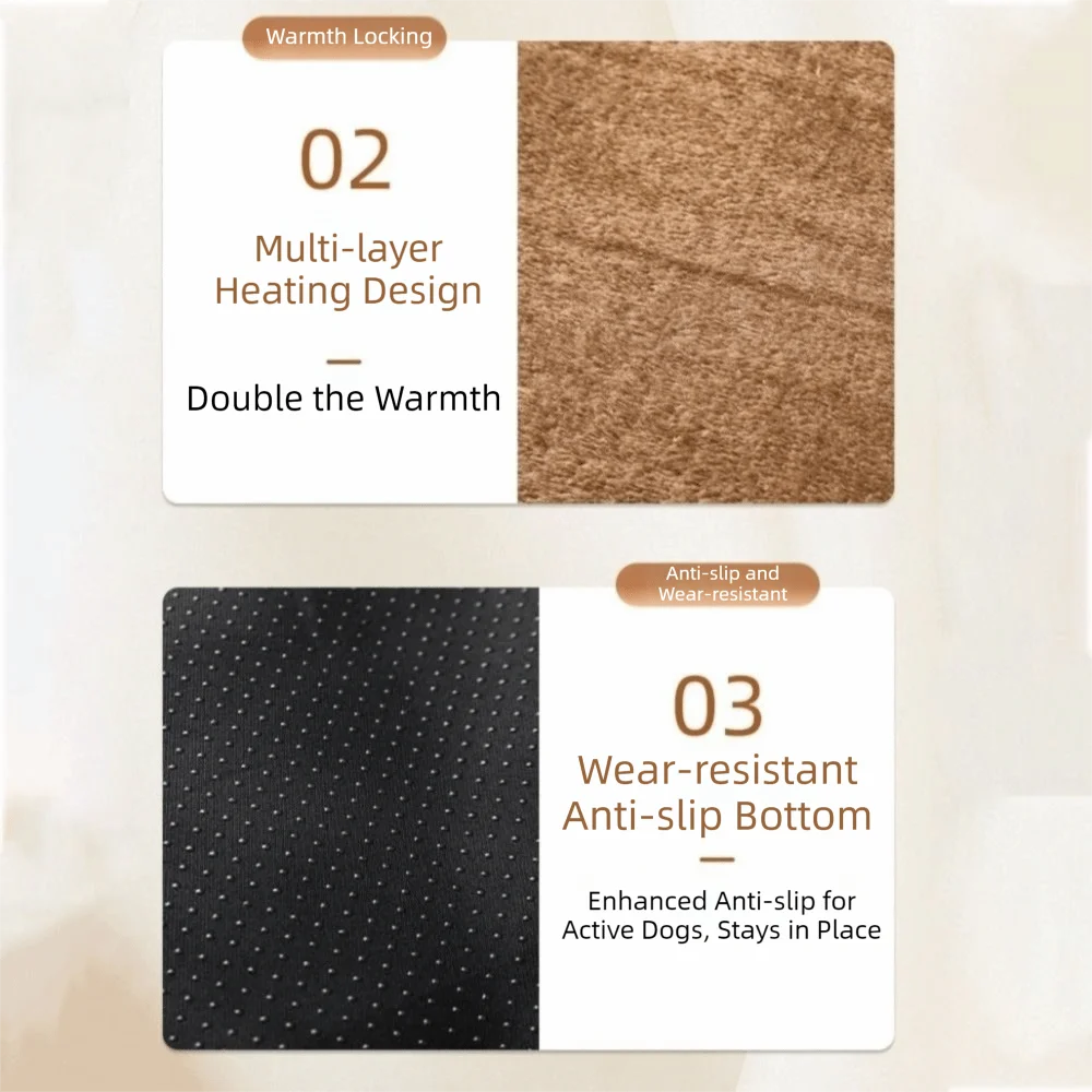 

No Electricity Non-Slip Pet Self Heating Mat Warm Soft Cat Heated Mat Thicken Comfortable Dog Cushion Bed for Cats and Dogs