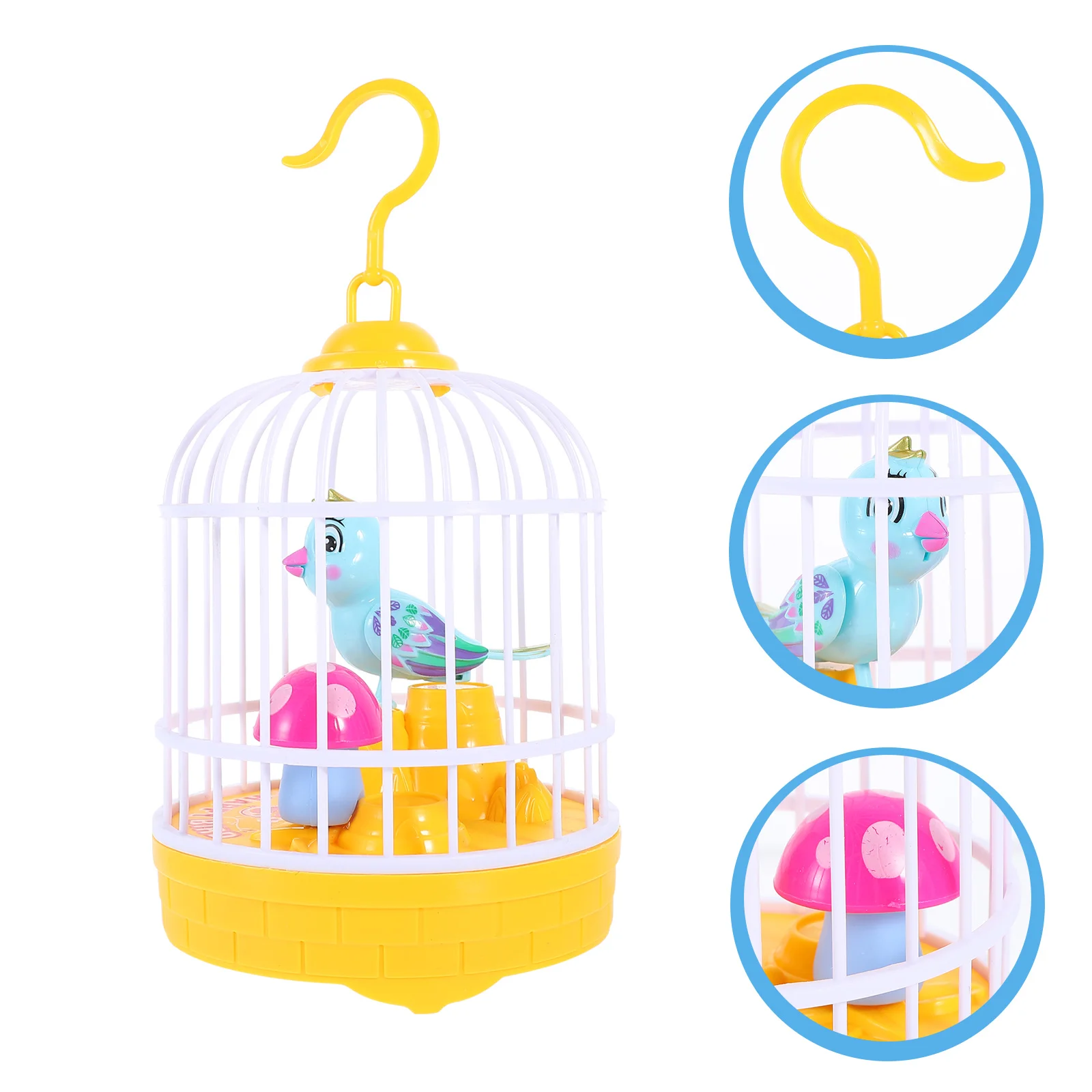 เพลงแสง Bird Cage ของเล่นที่ไม่ซ้ํากันตลกจําลองไฟฟ้าสําหรับเด็ก Sensor ของเล่นขนาดเล็ก