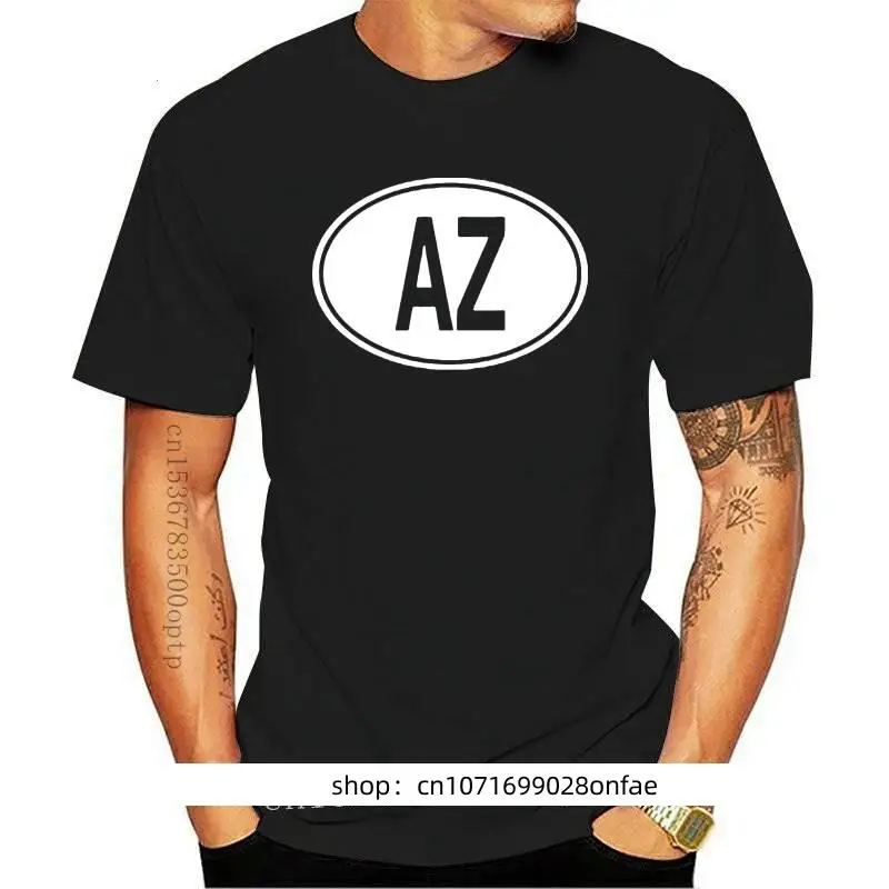 Tee Az Azerbaijan Country Code Oval T Shirt Tee Shirt Free Sticker Armenian Euro