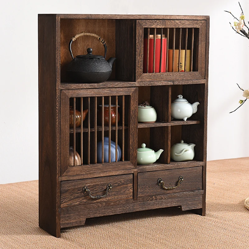 Fortune Paulownia Wood Floor Handmade Side Cabinet with Various Compartments