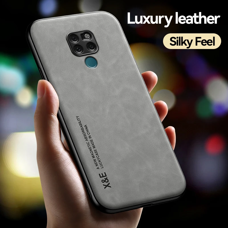 Sheepskin Leather Case For Huawei Mate 20X Mate 20 Pro Magnetic Shockproof Protective Case Phone Cover Silicone Soft Phone Shell