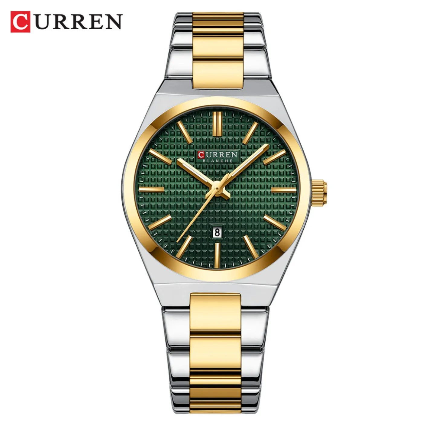 CURREN Japan Quartz Women Watch Stainless Steel Bracelet "Love" Dial Fashion Elegant Waterproof Luminous Quartz Watch for Ladies