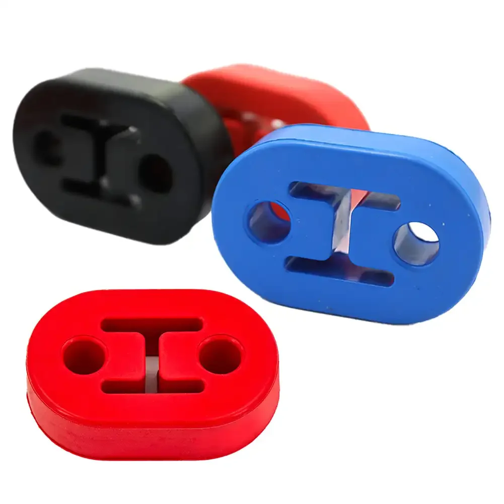Universal Car Rubber Exhaust Mount Brackets 2 Holes Lifting Lug Modification Long Muffler Support Shock Absorber Buffer Hanging