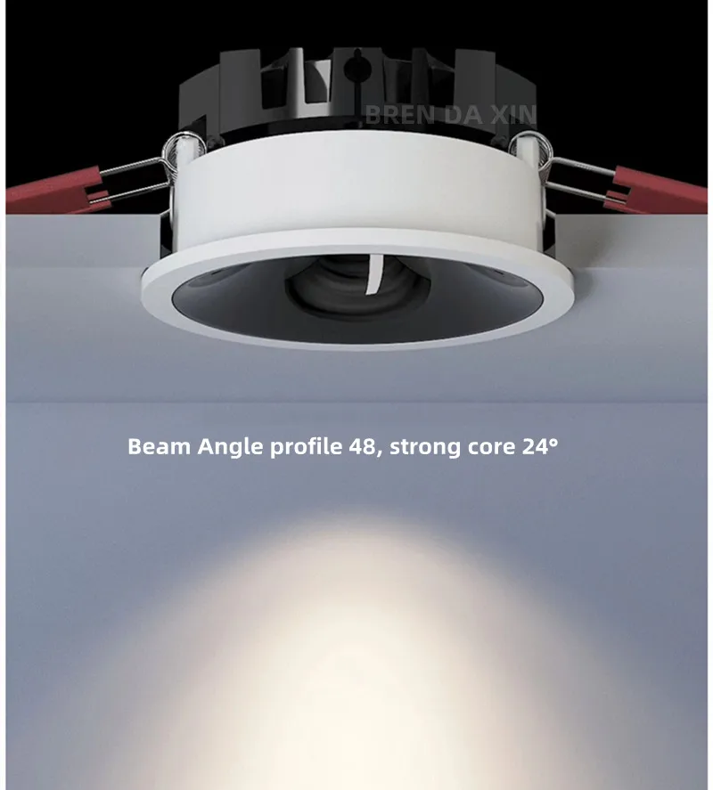 Dimmable COB Downlight Spotlight AC85-265V Anti-Glare Deep Embedded LED Ceiling Lamp Chandelier Interior Lighting Bulb