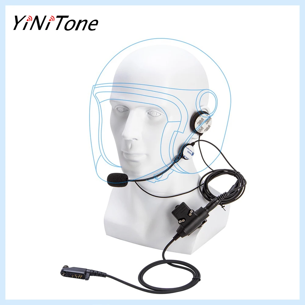 Motorcycle Helmet Ham Radio Microphone Headset with U94 PTT Adapter For HYT Hytera PD680 X1P PD660 PD600 HYTERA AR 685