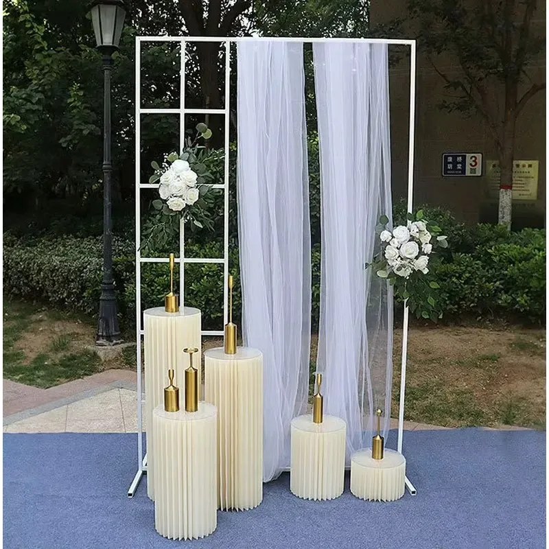 Foldable Removable Rectangular Metal Arch Rack for Wedding Stage Background Decoration