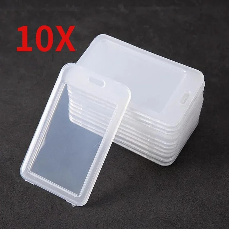 

10 шт., прозрачные чехлы для карт, унисекс, рабочий ID, прозрачный защитный чехол для держателя карт