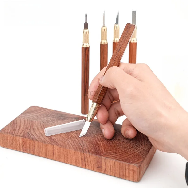 

Replace Blade Type Woodcut Pen Precision SK5 blade Woodworking Fine Carving Pen Set Professional Handmade Model Carving Knife