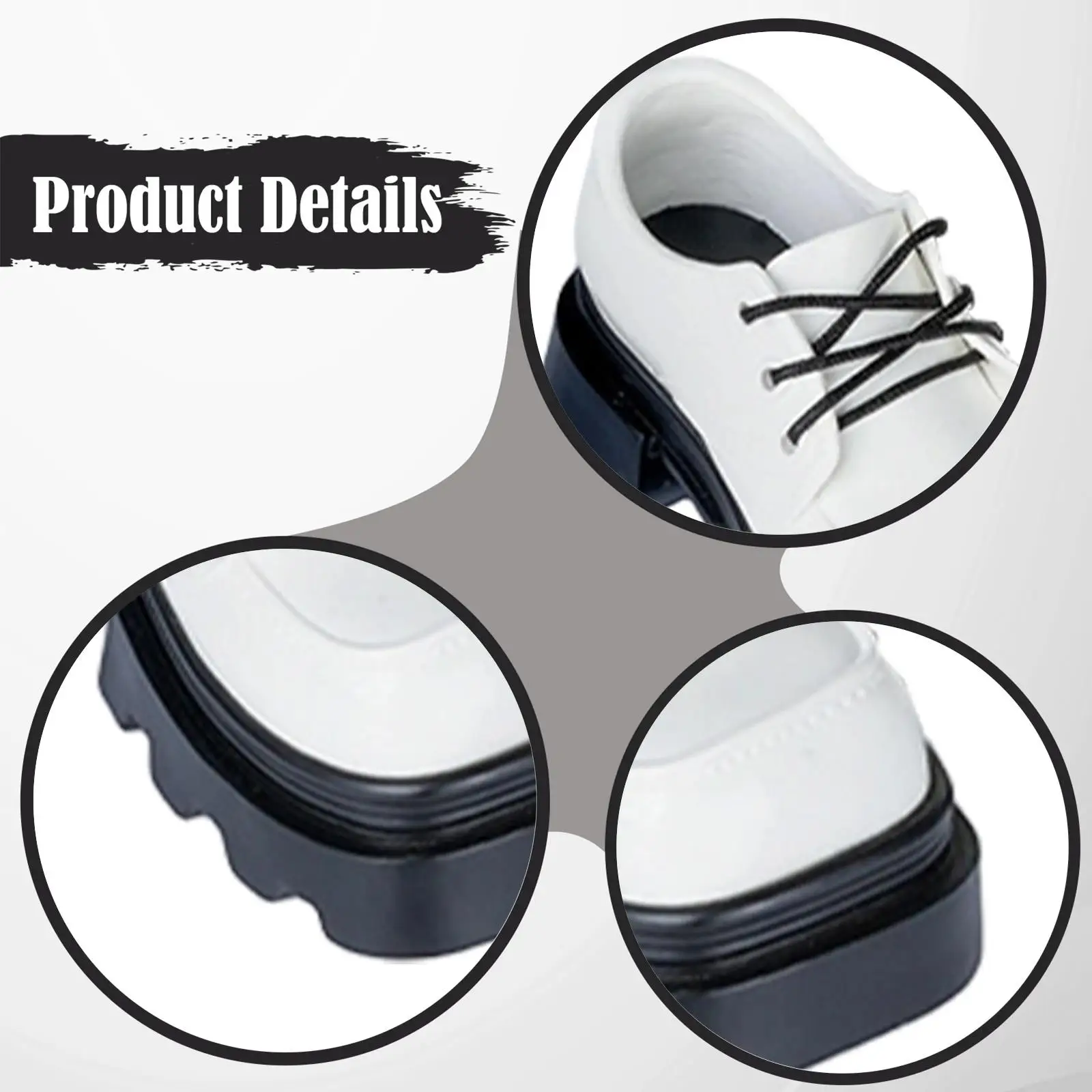 2 sapatos de boneca escala 1/4, roupa de sola grossa de pvc moda diária modelo em miniatura calçados de figura de ação para figura feminina brinquedo meninas