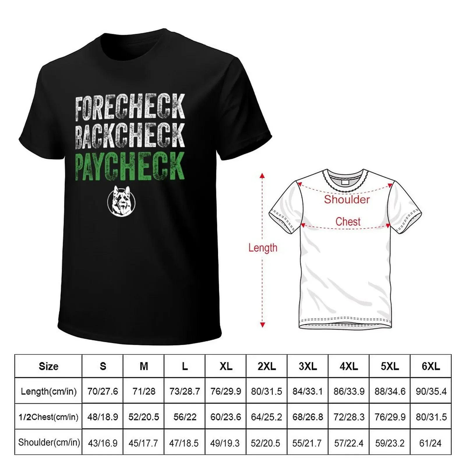 Forecheck Backcheck Paycheck Letterkenny T-shirt quick drying vintage clothes sublime hippie clothes mens big and tall t shirts