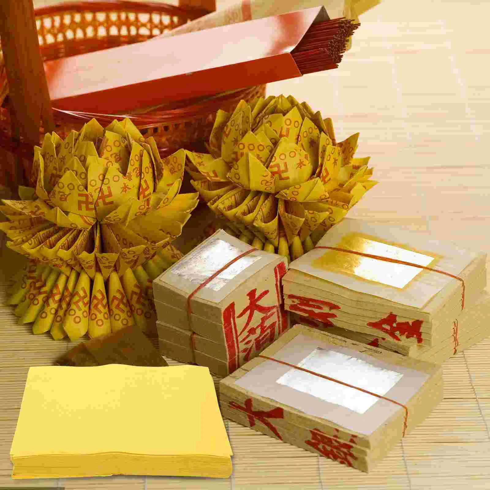 500 Pcs Paper Sacrifice Burning Papers Ghost Money Ancestor Chinese Style Supplies Sacrificing Accessory