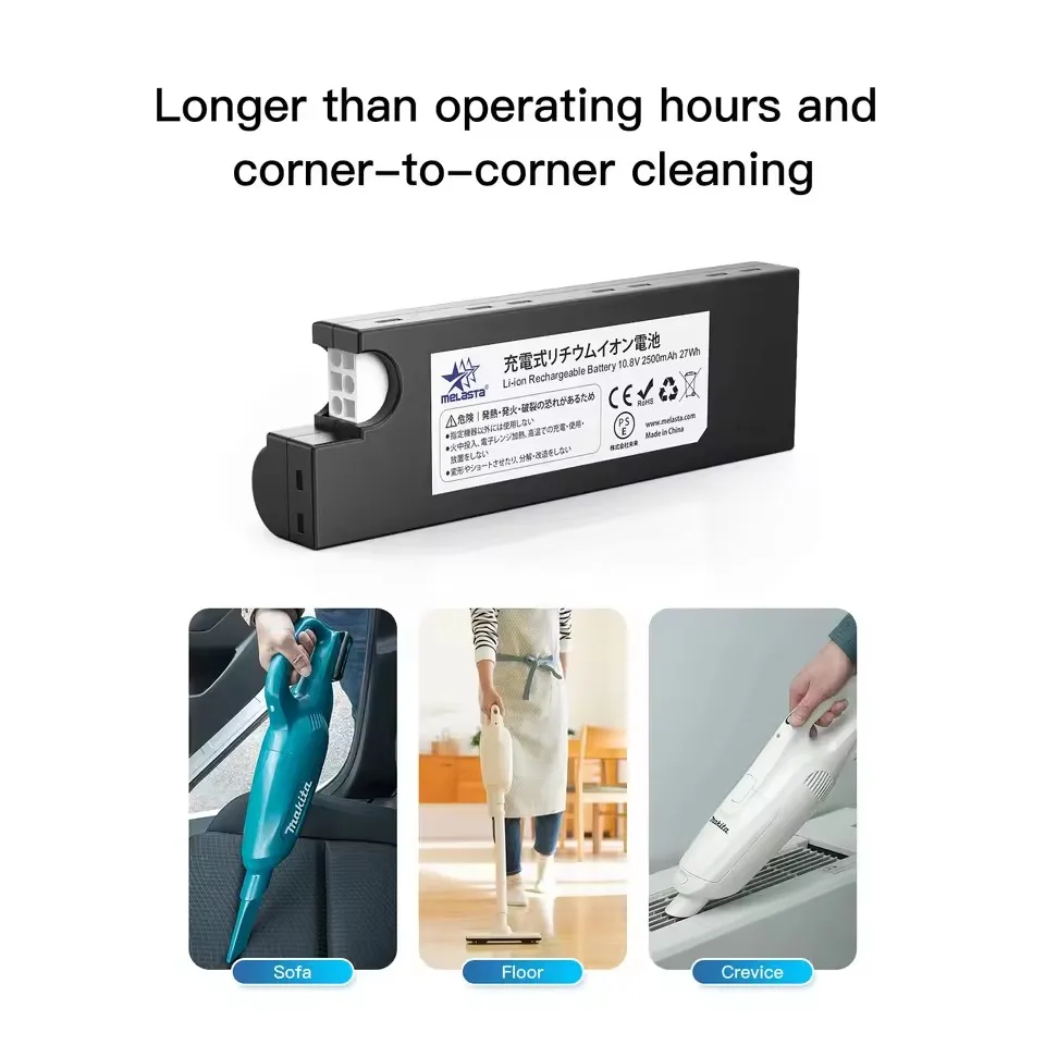Melasta 10.8V 2500mAh Lithium-ion Battery for Makita 196885-1, Replacement Battery for Makita CL105DWNP, CL105DWNR, CL105DWR