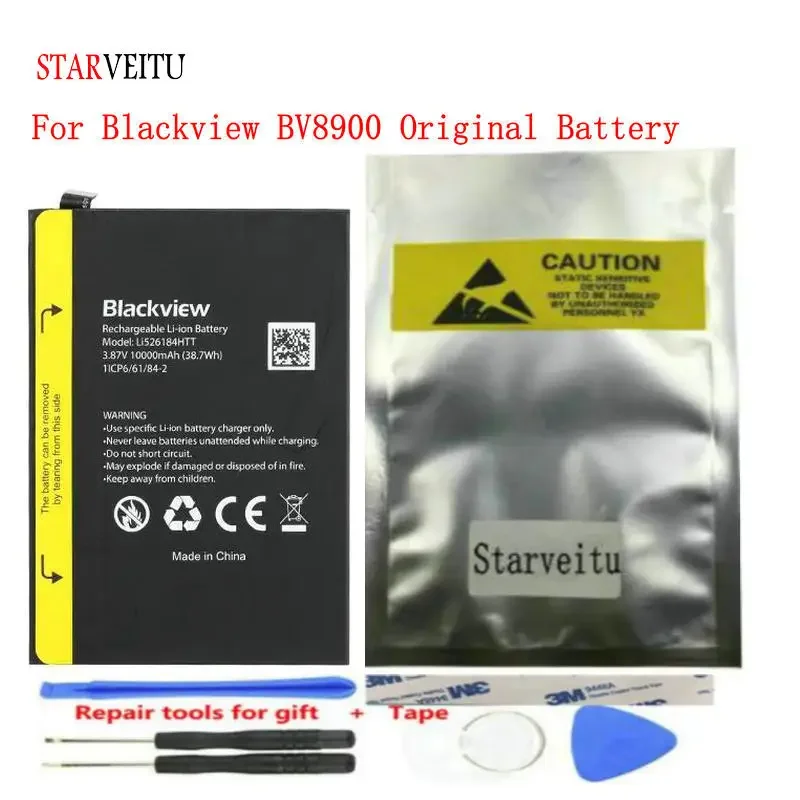 

Original Bateria for Blackview BV8900 Pro Battery 10380mAh for BV8900 8GB+256GB 64MP Helio P90 6.5"Mobile Phone Repair Parts