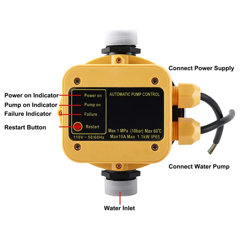

A29M-EPC-8 Pump Pressure Controller Automatic Intelligent Household Water Shortage Protection Water Pressure Flow Electronic