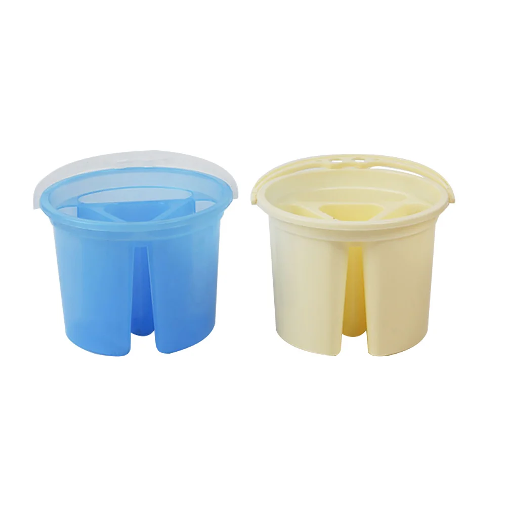 

2Pcs Artist Brush Washer Plastic Painting Buckets Portable Paint Brush Basin Pen Washing Bucket Painting Supplies