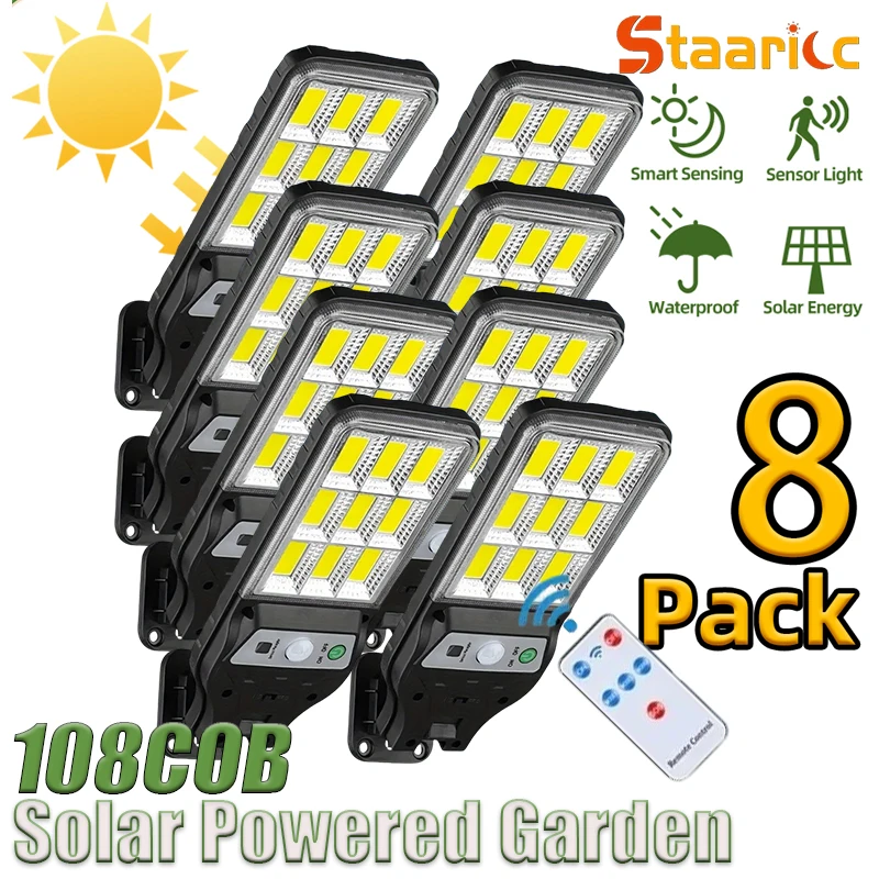 Lámparas Solares de Jardín, Apliques de Pared para Exteriores, Decoración de Jardines, Luces LED, Lámpara de Luz Solar, Iluminación Impermeable para Muebles