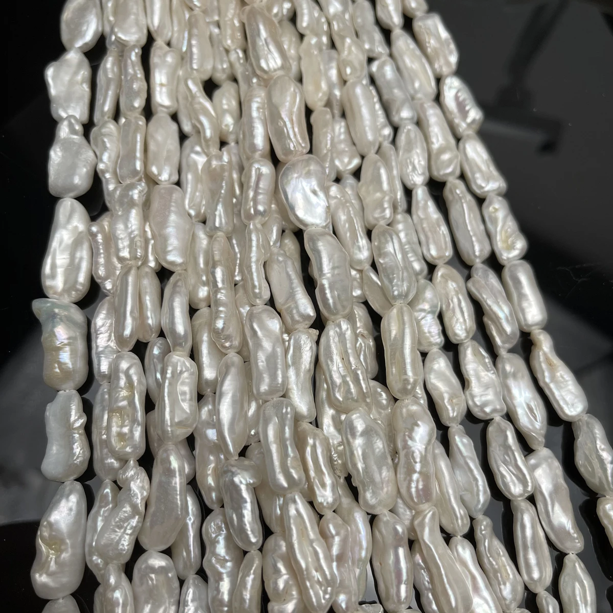 

7x18-8x20mm Natural Freshwater Pearl White Pipa Irregular for Jewelry Make DIY Necklace Earring Bracelet Accessory Women Gift