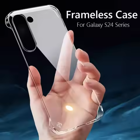 Frameless Slim Clear Hard Back Cover Case On For Samsung Galaxy S24 FE S23 S22 S23 S21 FE Plus Ultra S24Ultra Coque Phone Cases