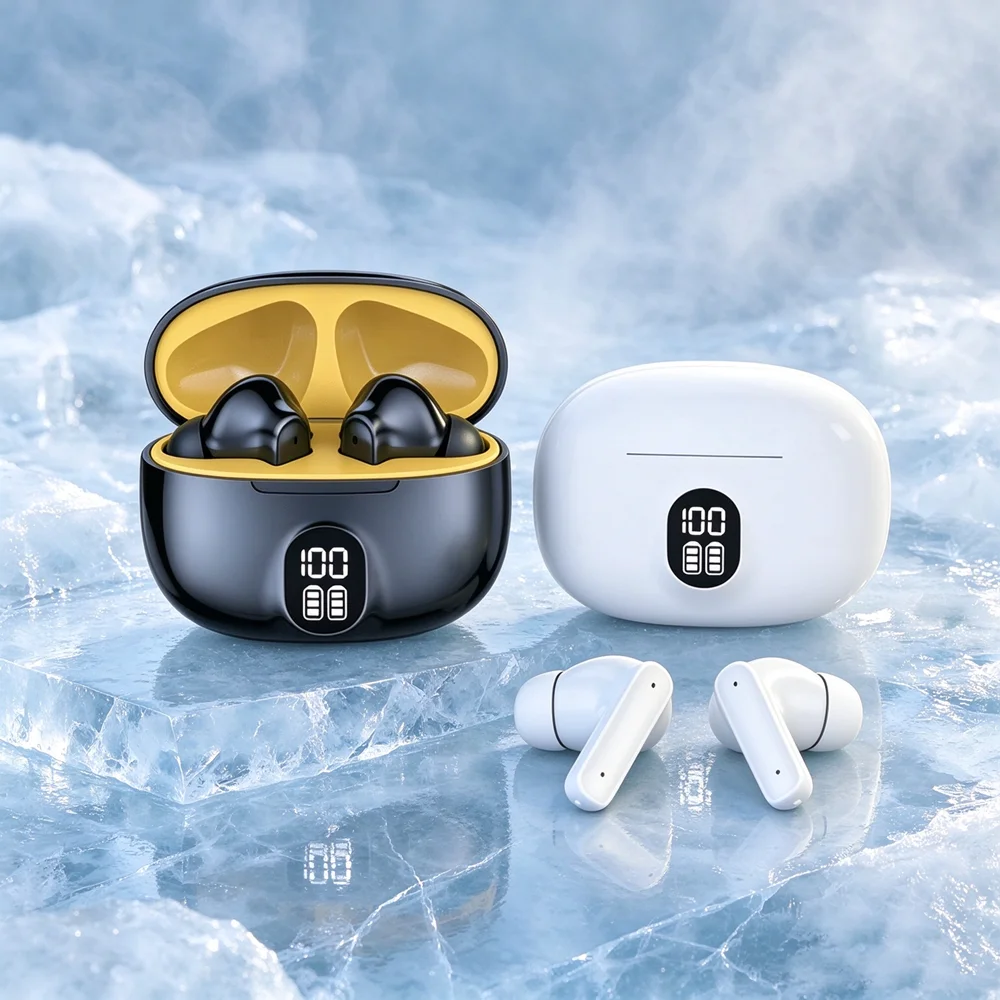 TWS Wireless Headphones Game Bluetooth Headphones with Microphone Noise Reduction High Fidelity Bass Earphones for phones
