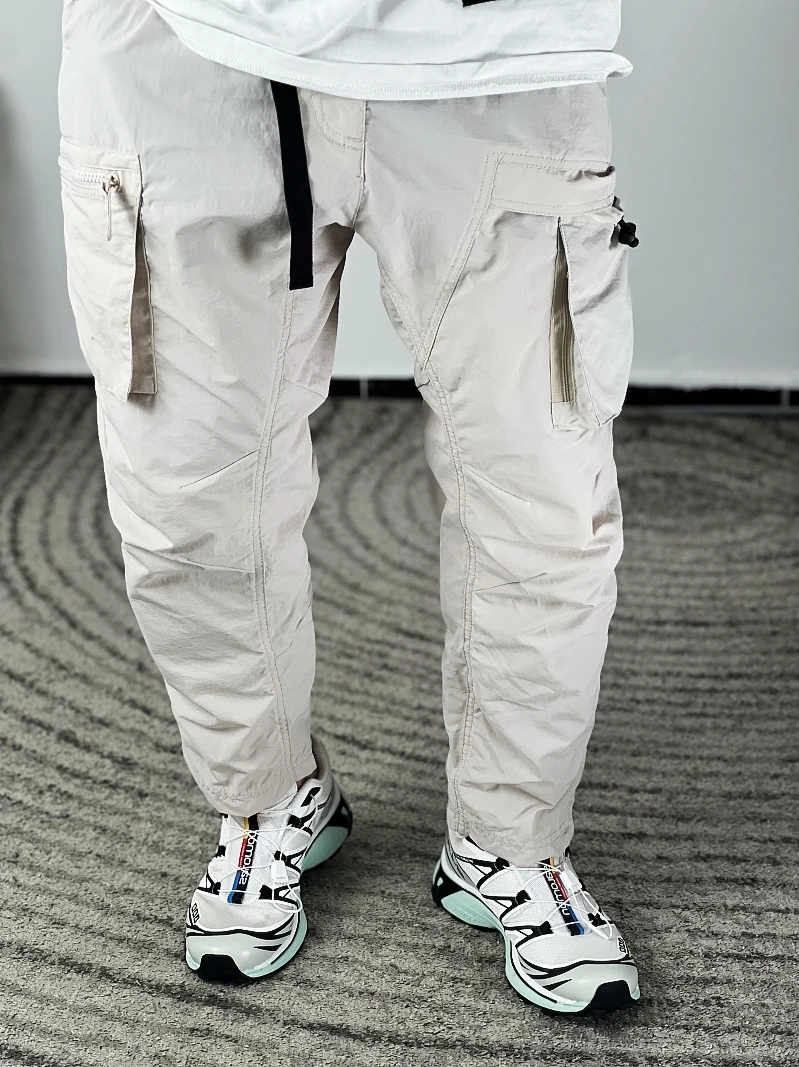 Okayama Mountains ACG Functional Multi-Pocket Workwear Nine-Piece Pants Slim Cross-Groin Outdoor Waterproof Quick-Drying