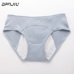 New Cotton Physiological Period Leak Proof Menstrual Panties Solid Simple Breathable Seamless Soft Women Underwear Breifs