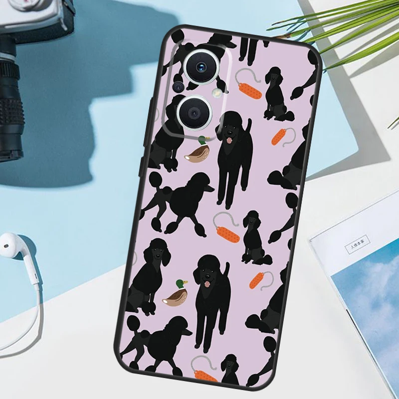 Poodle Dog Cartoon Case For OPPO Reno 5Z 4Z 2Z 8T 3 4 5 6 7 8 Lite Find X5 X2 X3 Lite Neo X6 Pro Phone Cover