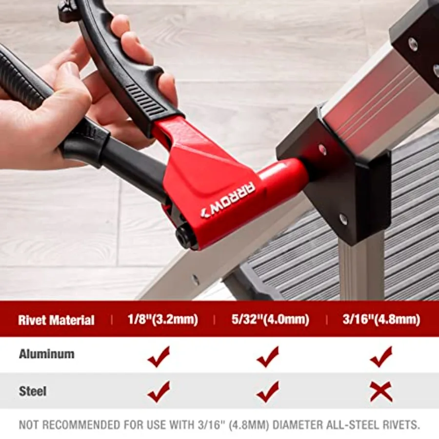 Заклепочный пистолет Arrow 3in1 Одноручный безголовый поп-заклепочный пистолет с 150 шт. Заклепками Профессиональный ручной сверхмощный комплект заклепочного пистолета Witho