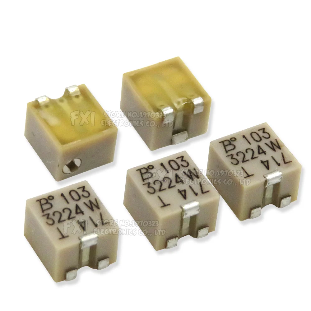 10PCS 3224W SMD Precision Trimmer Potentiometer adjustable resistance 100R 200R 500R 1K 2K 5K 10K 20K 50K 100K 200K 500K 1M