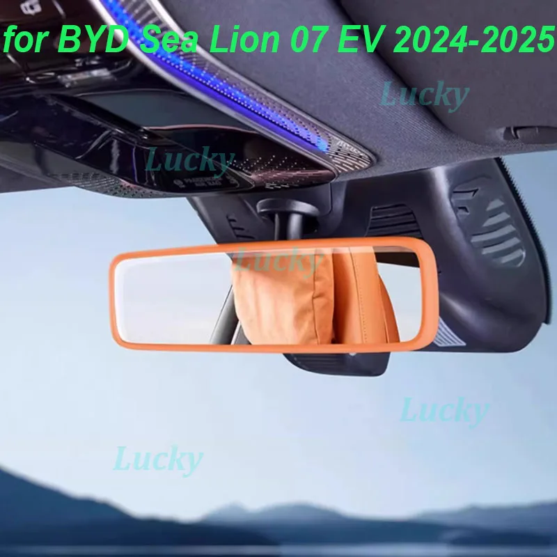 

for BYD Sea Lion 07 EV 2024-2025 Car Interior Rear View Mirror Border Silicone Protective Frame Screen Trim Interior Accessories