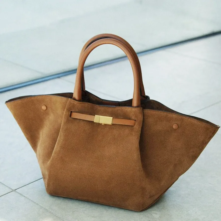 

Large Capaci Wings Dumpling Bag Cross-Border New Simple Tote Bag Versatile Single oulder Slant Cross Bag Briti Sle