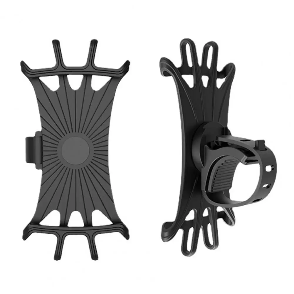 Soporte para teléfono móvil de bicicleta y motocicleta, antideslizante, rotación de 360 grados, soporte seguro para manillar