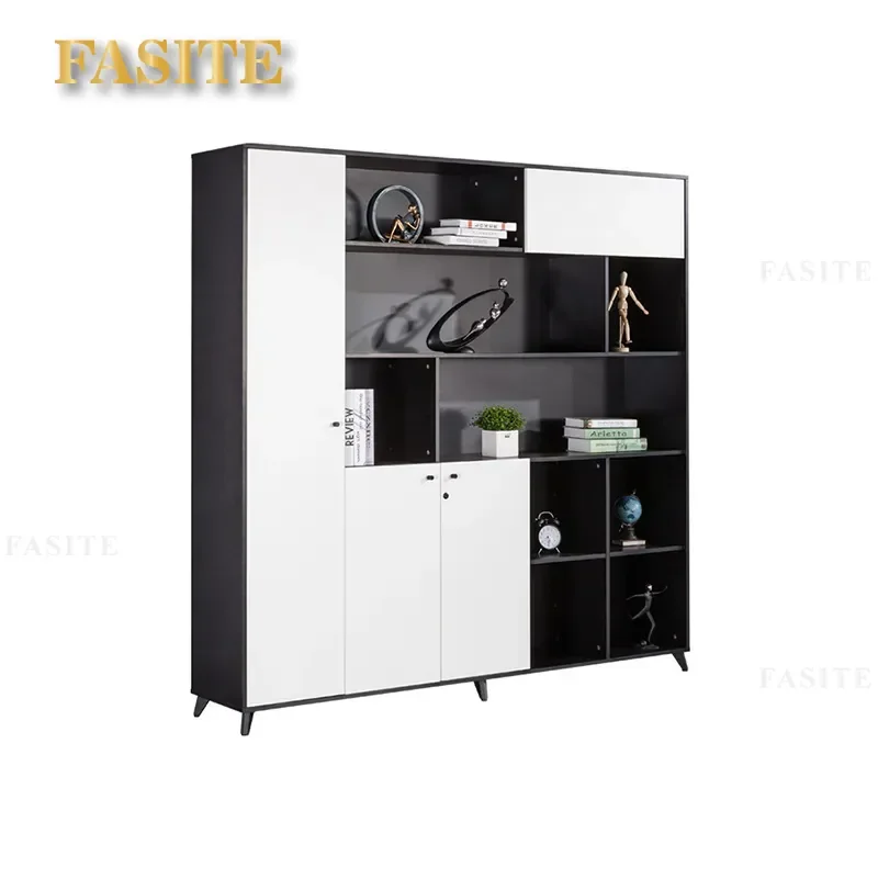 For Office File Cabinet Black and White Floor Standing Storage Display Unit  Background Furniture