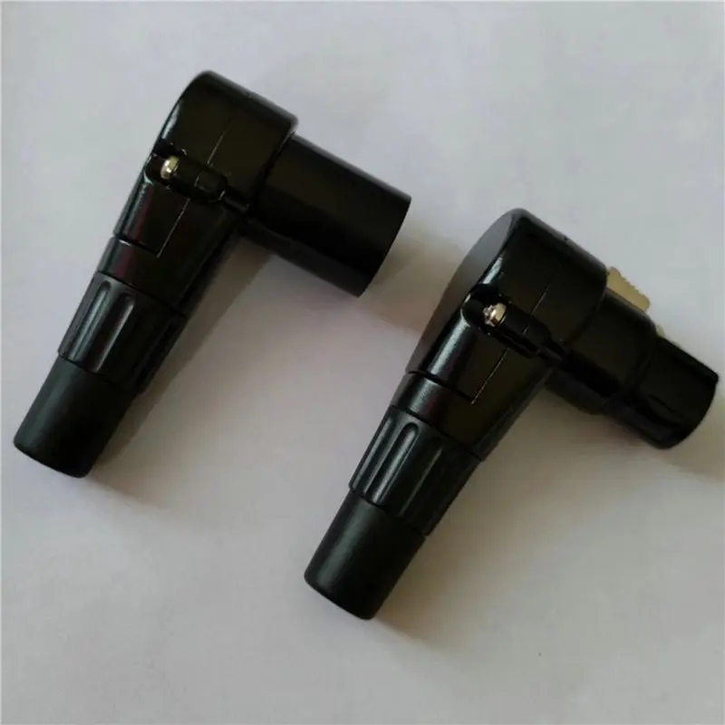 AT21-5X 3 Pin Right Angle XLR Connector Male Female XLR 3Pin Socket Microphone Plug Audio Cable Amplificador De Audio