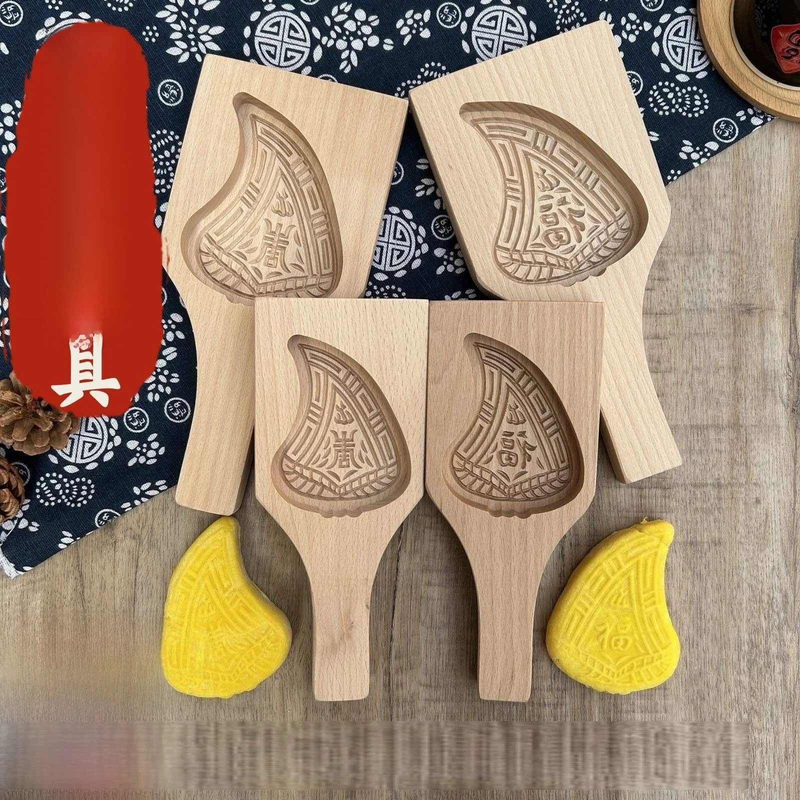 

Форма для выпечки красного персикового пирога, кухонный инструмент для домашнего использования, для самостоятельного изготовления кондитерских изделий, форма для лунных пряников Чжанба, дизайн лунных пряников Фуцзянь