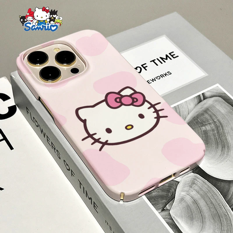 Hello Kitty Sanrios Anime Cute Iphone 14 13 12 11 Pro Max Plus Kawaii Cartoon Phone Case Protective Cover Girls Student Gifts